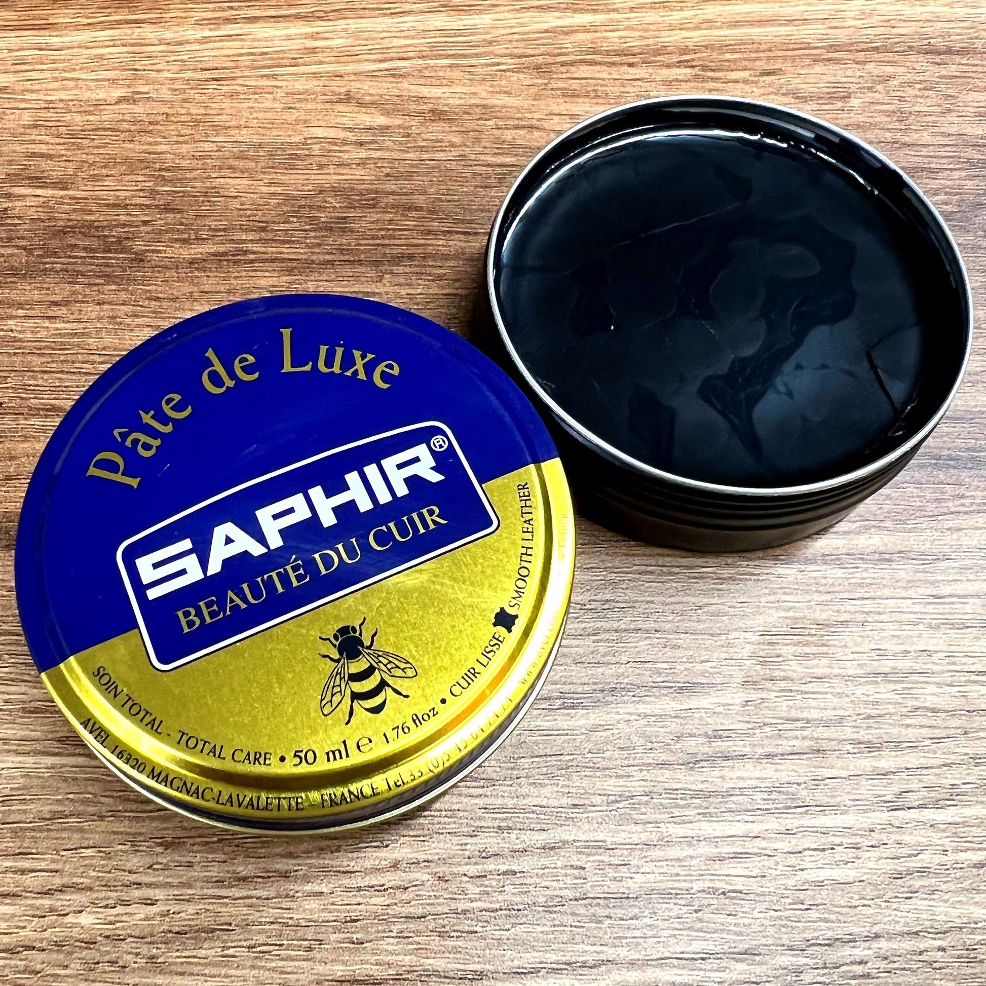 saphir beaute du cuir pate de luxe shoe polish black
