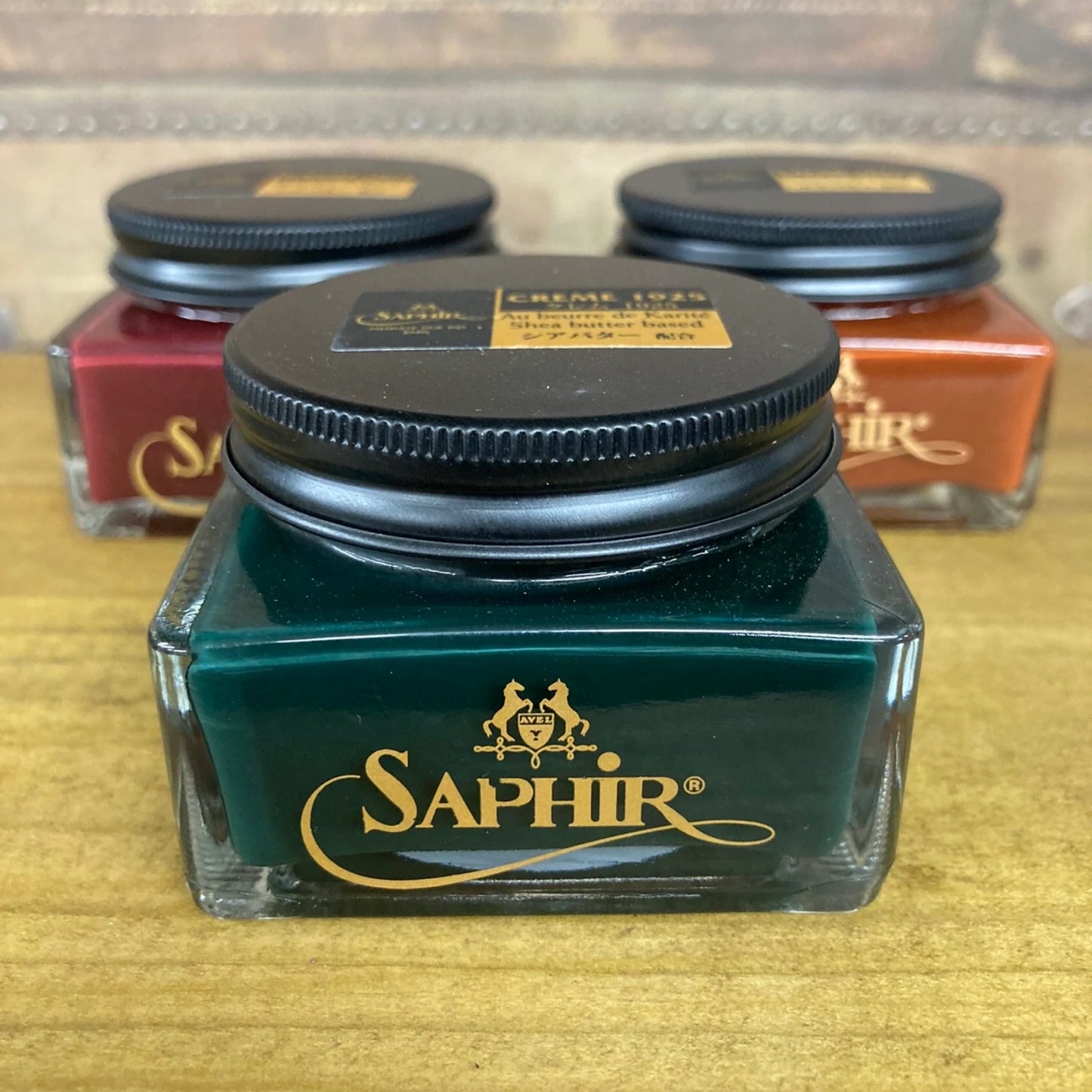 Saphir medaille d'or 1925 shoe cream dark green