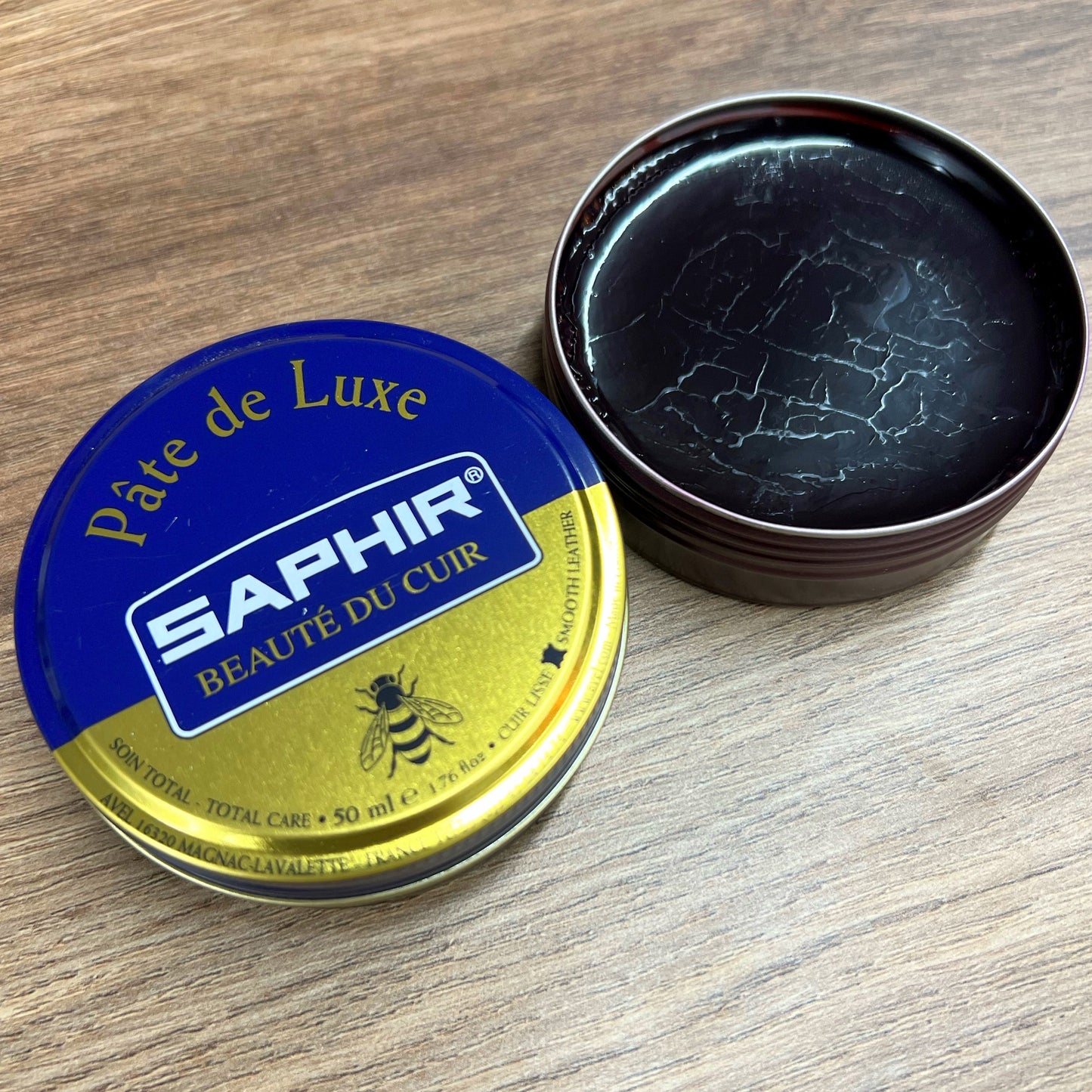 saphir beaute du cuir pate de luxe shoe polish dark brown