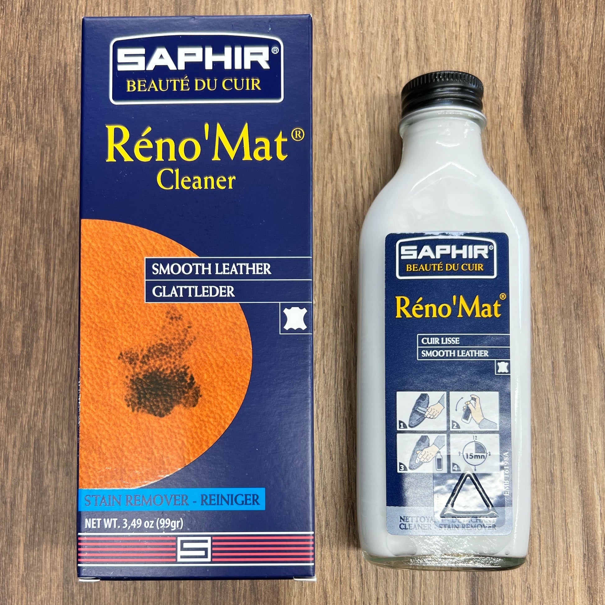 saphir renomat stain removing leather cleaner